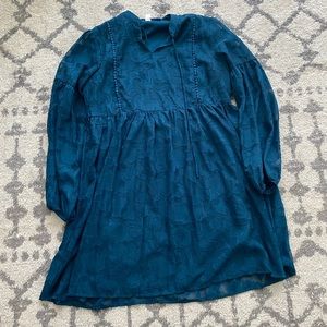 Only Worn Once!! Long sleeve Teal Lace Dress